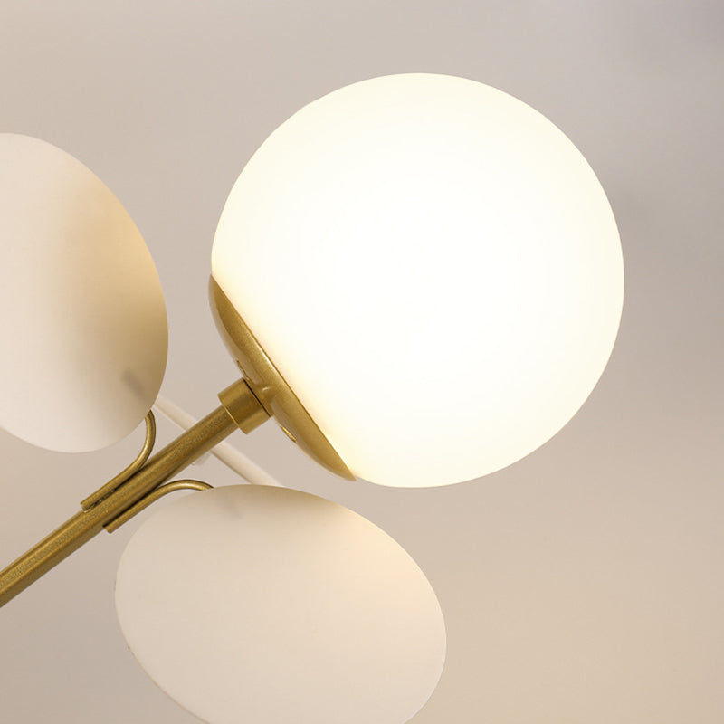 Contemporaine Branche Créative Globe Rond Pièce Métal Verre Acrylique 4/6/8 Lumière Plafonnier Encastré Pour Chambre 