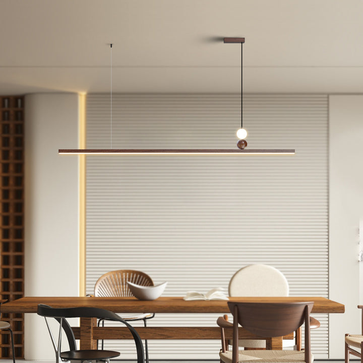 Lustre LED en aluminium acrylique pour île rectangulaire minimaliste moderne pour salle à manger 