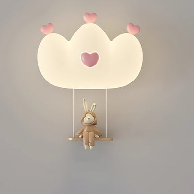 مصباح الحائط LED بتصميم تاج حيوانات للأطفال المبدعين المعاصر من الحديد لغرفة النوم 