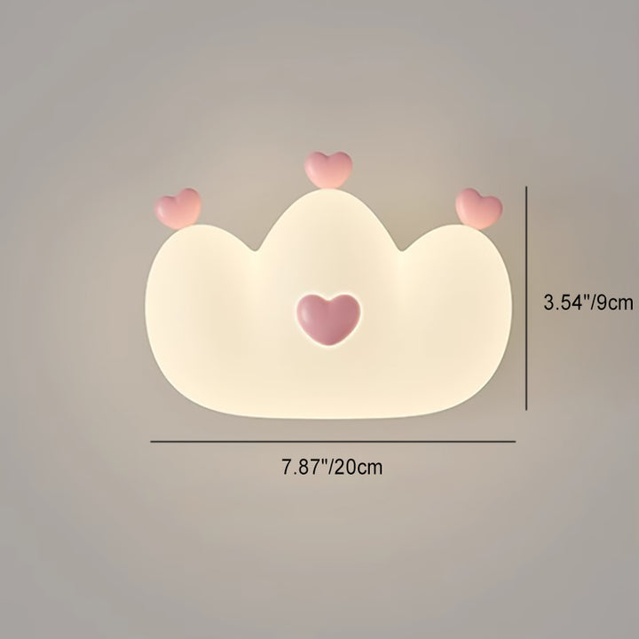Applique murale LED en fer pour chambre à coucher avec couronne d'animal créative contemporaine pour enfants 
