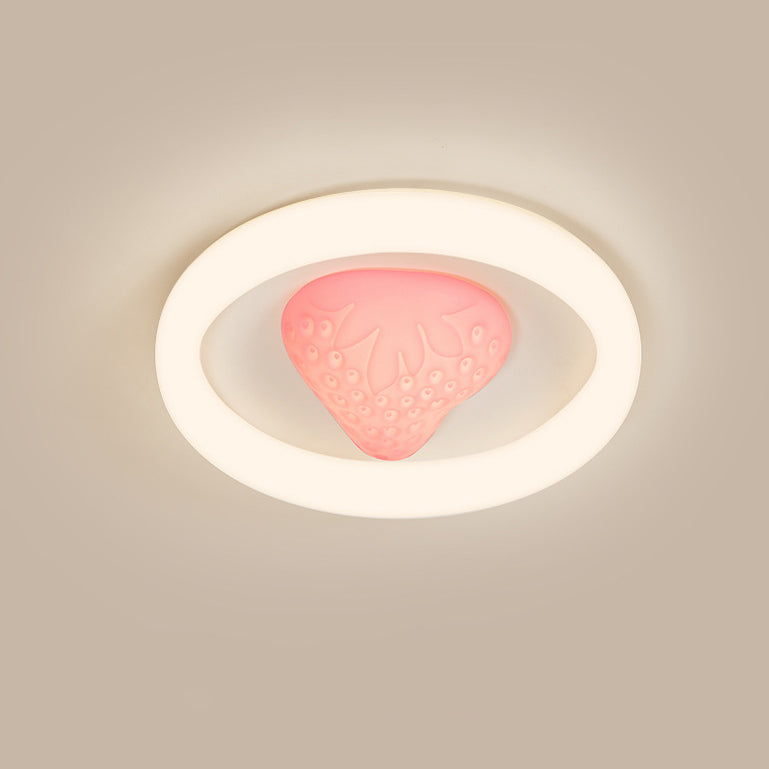 Luz de techo LED de montaje empotrado de acrílico de hierro redondo creativo contemporáneo con fresa para dormitorio 