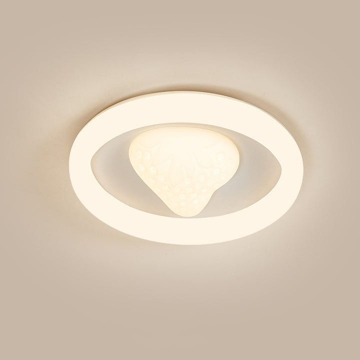 Luz de techo LED de montaje empotrado de acrílico de hierro redondo creativo contemporáneo con fresa para dormitorio 