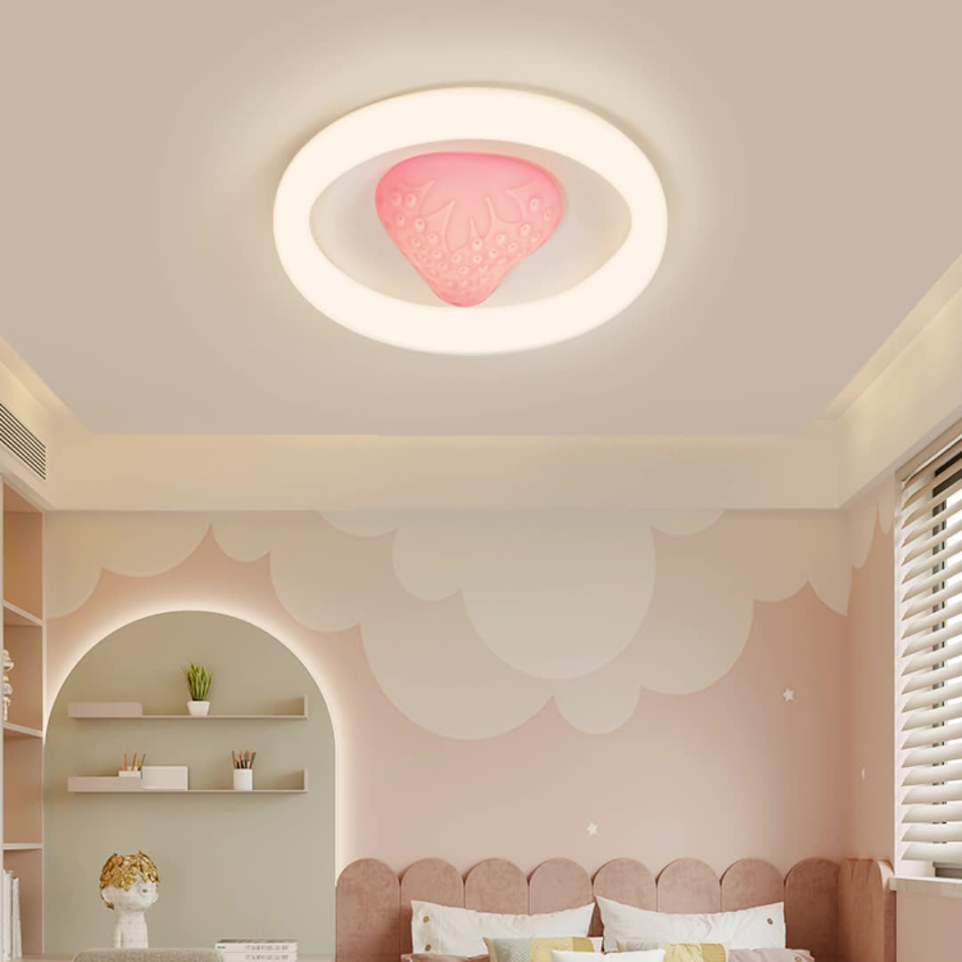 Luz de techo LED de montaje empotrado de acrílico de hierro redondo creativo contemporáneo con fresa para dormitorio 
