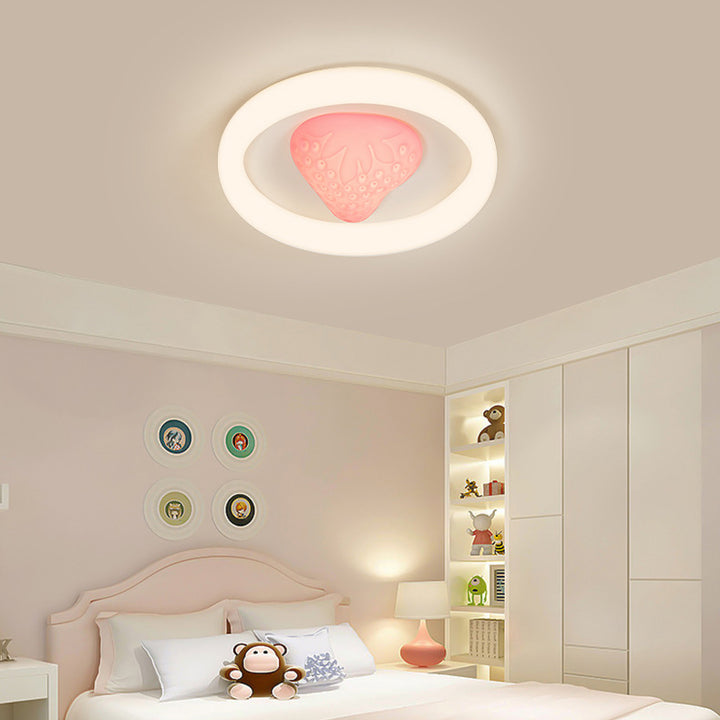 Luz de techo LED de montaje empotrado de acrílico de hierro redondo creativo contemporáneo con fresa para dormitorio 