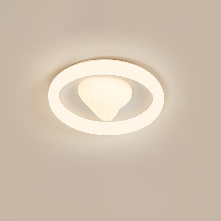Luz de techo LED de montaje empotrado de acrílico de hierro redondo creativo contemporáneo con fresa para dormitorio 