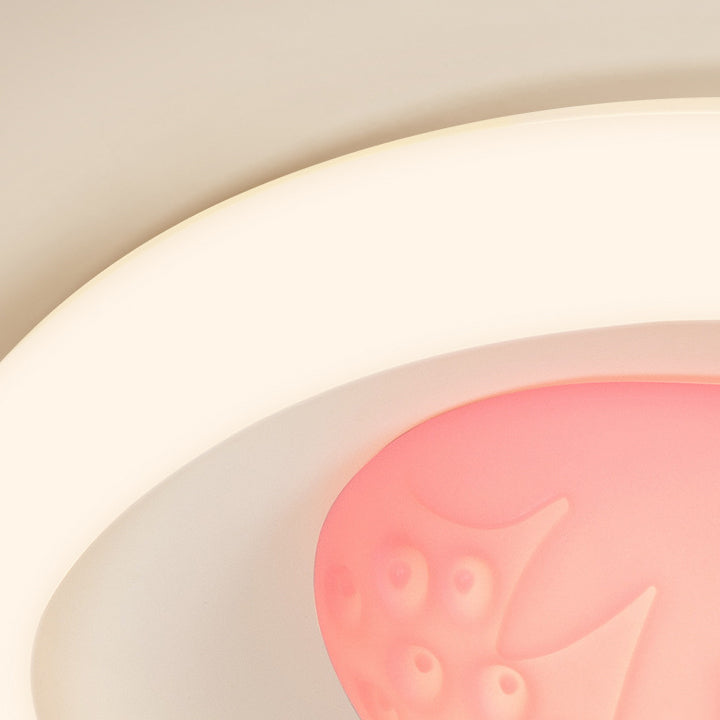 Luz de techo LED de montaje empotrado de acrílico de hierro redondo creativo contemporáneo con fresa para dormitorio 
