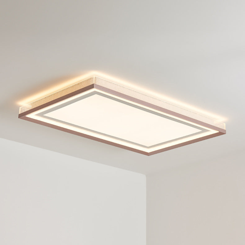 Luz de techo LED montada al ras rectangular cuadrada de hierro aluminio acrílico minimalista moderna para sala de estar 