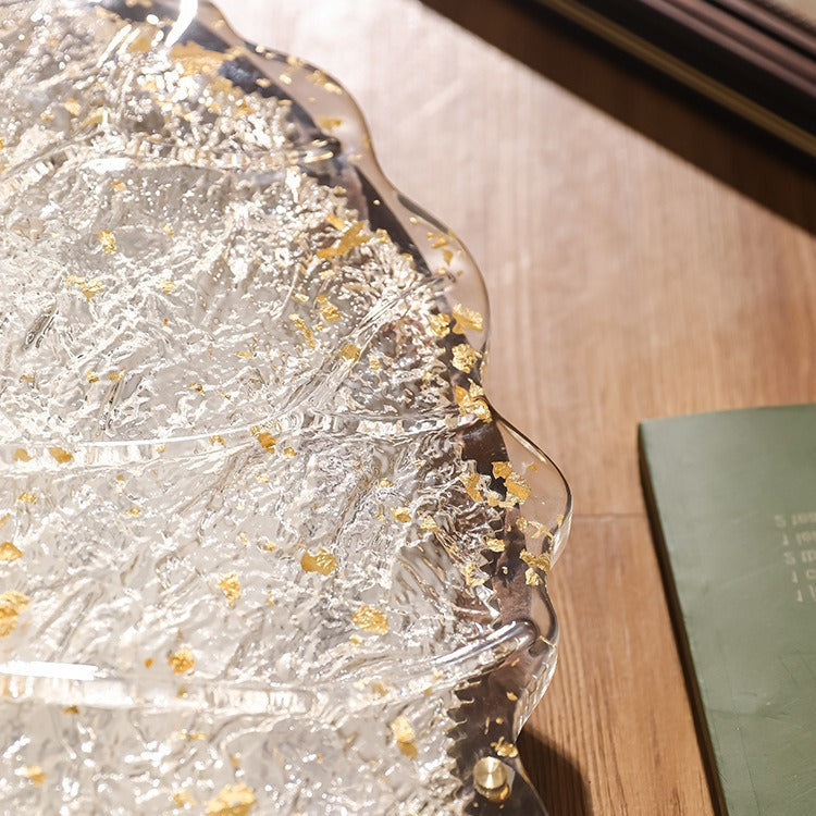 Luz de techo LED empotrada contemporánea retro redonda de encaje con lámina de oro de resina de hierro para sala de estar 