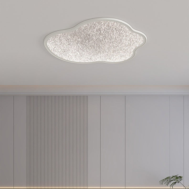 Luz de techo LED moderna minimalista en forma de nube de seda con luz estelar nublada de hierro y acrílico para dormitorio 