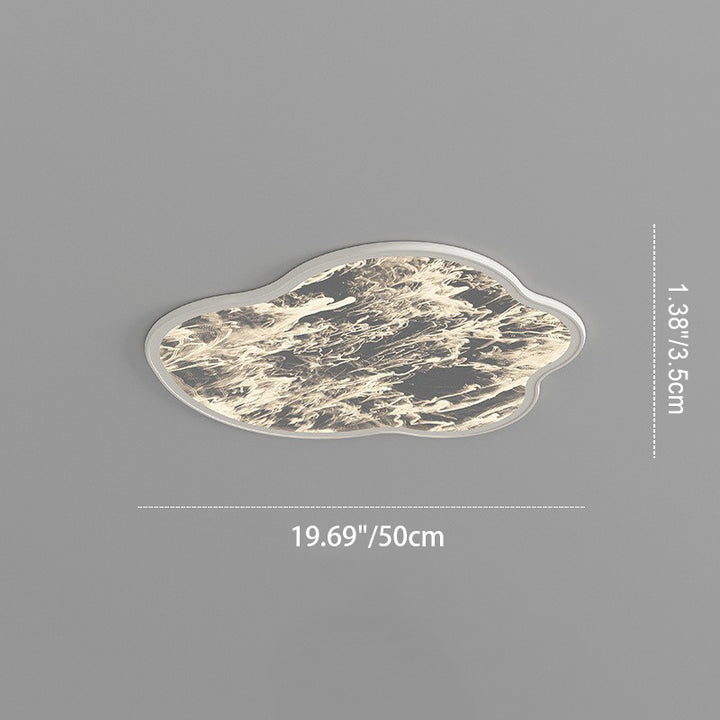 Luz de techo LED moderna minimalista en forma de nube de seda con luz estelar nublada de hierro y acrílico para dormitorio 