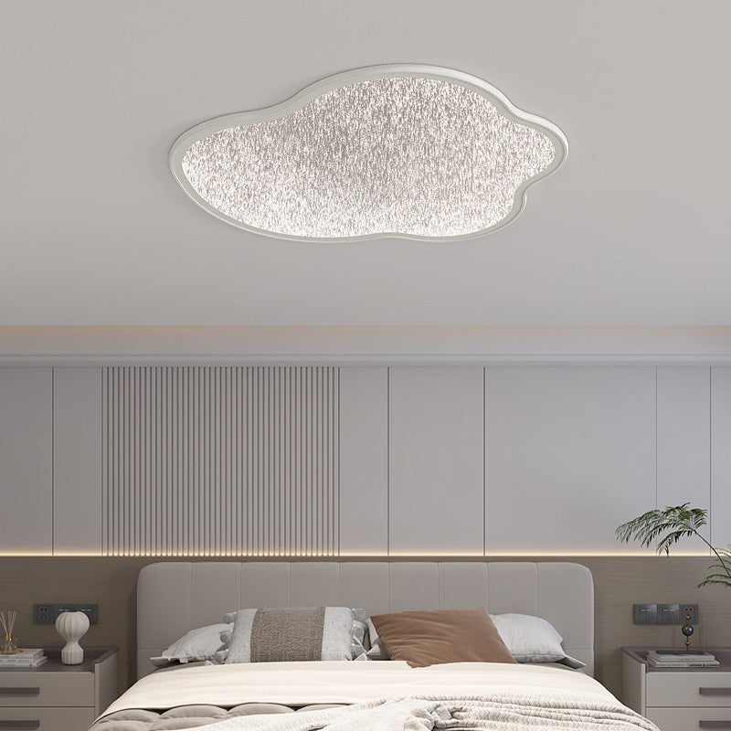 Luz de techo LED moderna minimalista en forma de nube de seda con luz estelar nublada de hierro y acrílico para dormitorio 