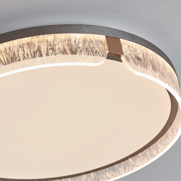 Plafonnier LED Rond Minimaliste Moderne en Fer Aluminium Acrylique pour Salon 