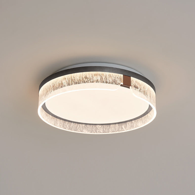 Plafonnier LED Rond Minimaliste Moderne en Fer Aluminium Acrylique pour Salon 