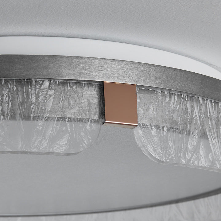 Plafonnier LED Rond Minimaliste Moderne en Fer Aluminium Acrylique pour Salon 