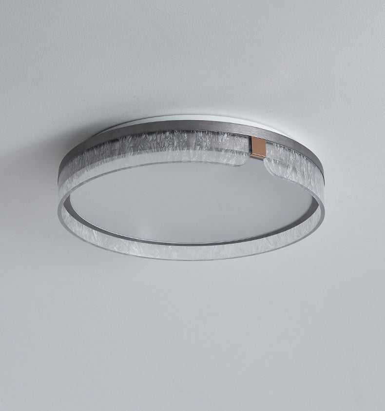 Plafonnier LED Rond Minimaliste Moderne en Fer Aluminium Acrylique pour Salon 