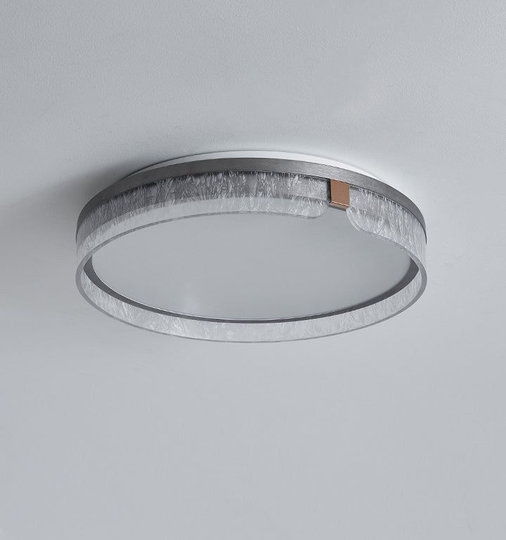 Plafonnier LED Rond Minimaliste Moderne en Fer Aluminium Acrylique pour Salon 