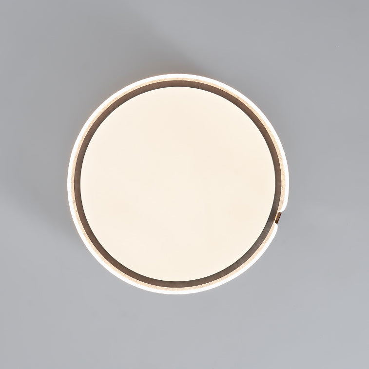 Plafonnier LED Rond Minimaliste Moderne en Fer Aluminium Acrylique pour Salon 