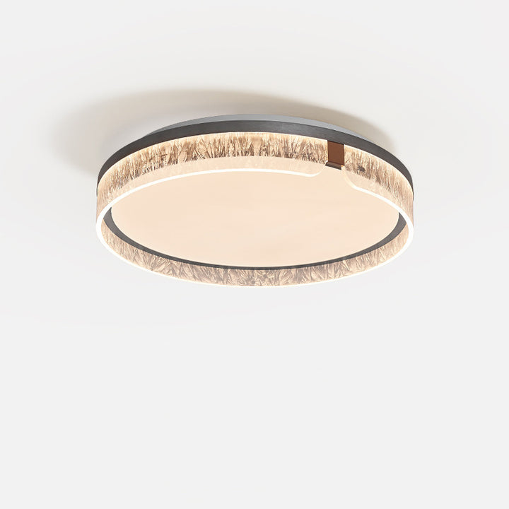 Plafonnier LED Rond Minimaliste Moderne en Fer Aluminium Acrylique pour Salon 