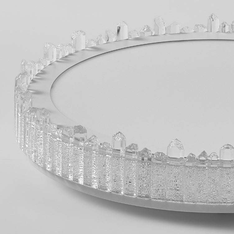 Moderne luxuriöse runde Eiszapfenform Eisen Acryl LED Deckenleuchte für Schlafzimmer 