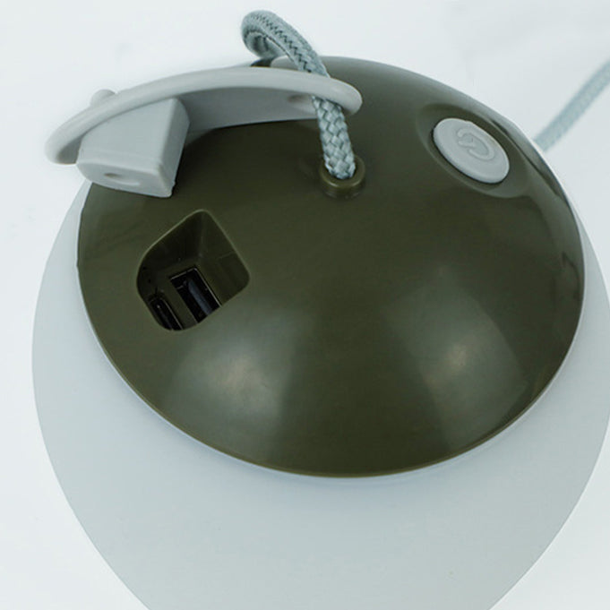 Moderne minimalistische wiederaufladbare Globus-LED-Außenleuchte aus Kunststoff für den Außenbereich 