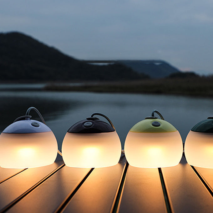 Moderne minimalistische wiederaufladbare Globus-LED-Außenleuchte aus Kunststoff für den Außenbereich 