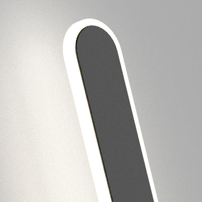 Moderne minimalistische Spiral-Twist-Wandleuchte aus langem Eisen und Aluminium mit LED für das Schlafzimmer 