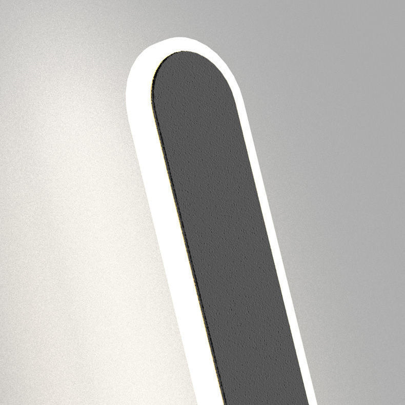 Moderne minimalistische Spiral-Twist-Wandleuchte aus langem Eisen und Aluminium mit LED für das Schlafzimmer 