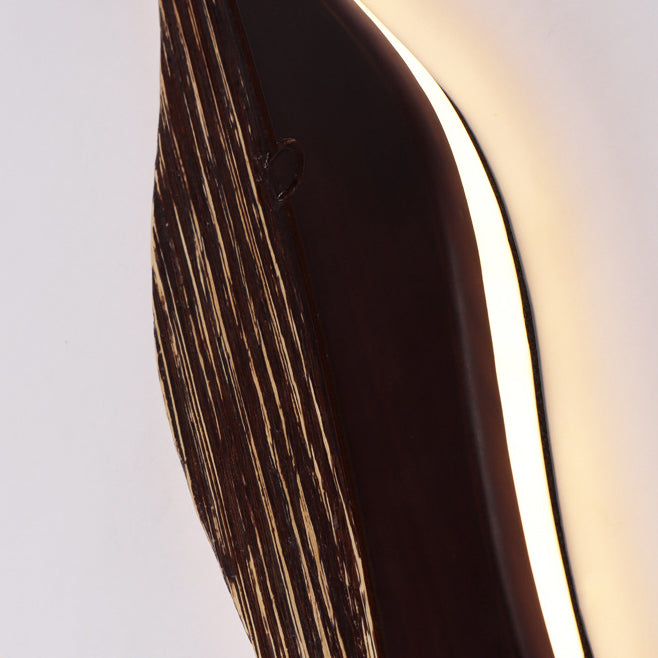 Applique murale à LED en forme de vase japonais traditionnel en bois, aluminium et silicone pour salon 