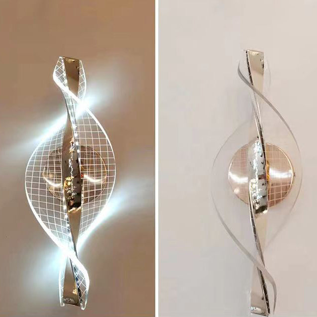 Modern Minimalist Nexus Star Dot Pattern Aluminum Acrylic LED Wall Sconce Lamp For Bedroom