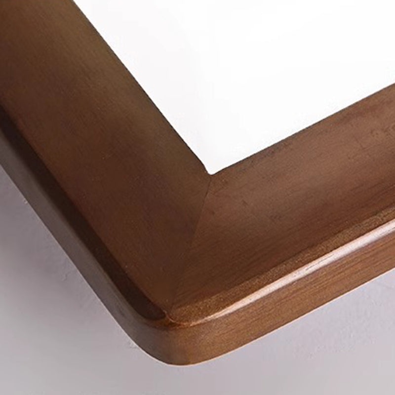 Traditionelle chinesische quadratische Deckenleuchte aus massivem Holz mit Acrylschirm und LED für das Schlafzimmer 