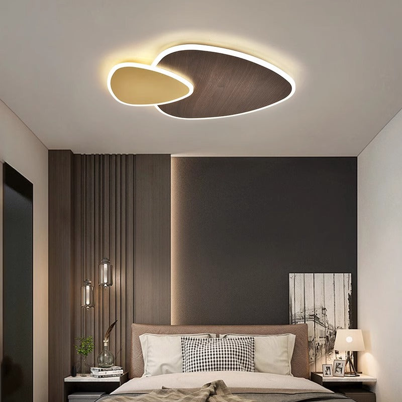 Modern Minimalist Triangle Hardware Acrylic LED Flush Mount Ceiling Light For Living Room