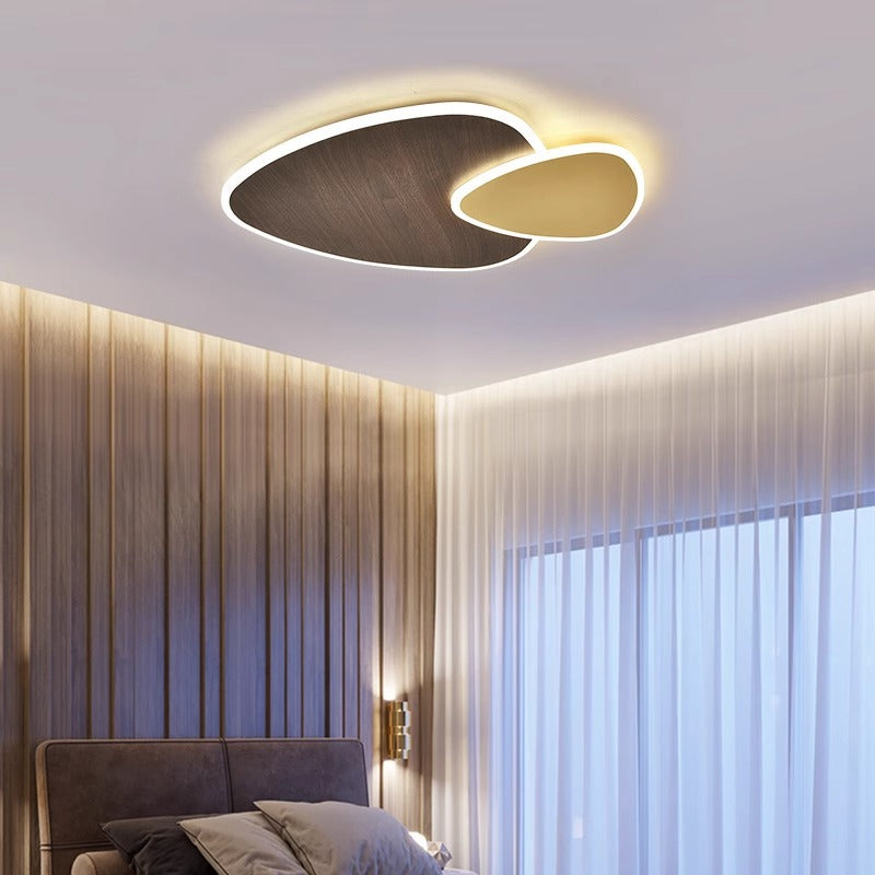 Modern Minimalist Triangle Hardware Acrylic LED Flush Mount Ceiling Light For Living Room