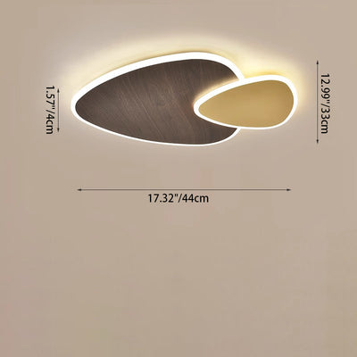 Modern Minimalist Triangle Hardware Acrylic LED Flush Mount Ceiling Light For Living Room