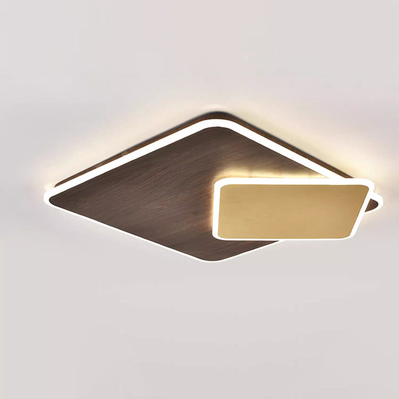 Lustre LED encastré carré en acrylique moderne minimaliste pour salon 