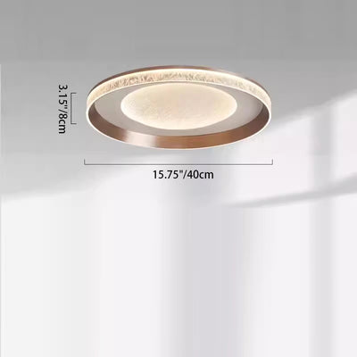 Luz de techo LED empotrada de círculo concéntrico minimalista moderno de hierro, aluminio y acrílico para dormitorio 