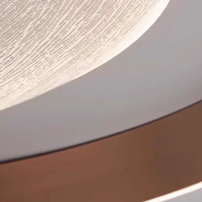 Luz de techo LED empotrada de círculo concéntrico minimalista moderno de hierro, aluminio y acrílico para dormitorio 