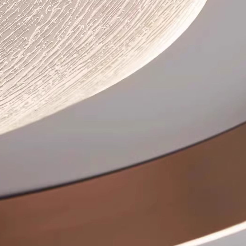 Luz de techo LED empotrada de círculo concéntrico minimalista moderno de hierro, aluminio y acrílico para dormitorio 