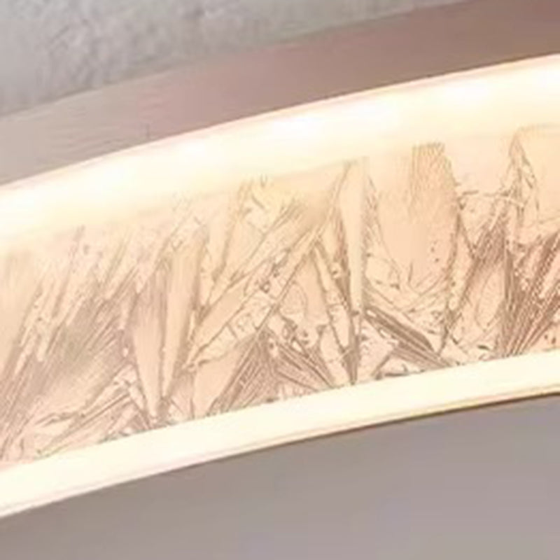 Luz de techo LED empotrada de círculo concéntrico minimalista moderno de hierro, aluminio y acrílico para dormitorio 