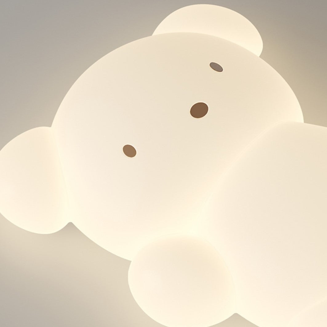 Zeitgenössische kreative Kinder Bär Skateboard Eisen PE LED Deckenleuchte für Schlafzimmer 