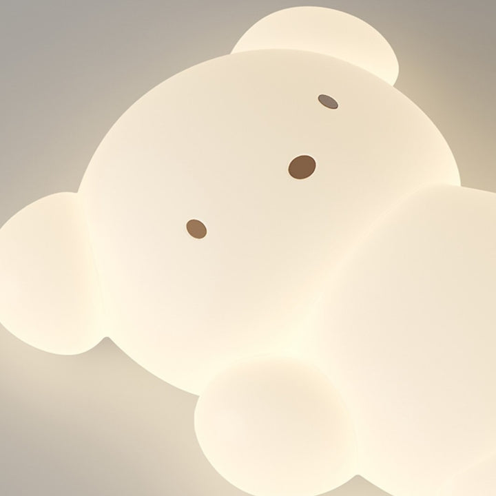 Zeitgenössische kreative Kinder Bär Skateboard Eisen PE LED Deckenleuchte für Schlafzimmer 