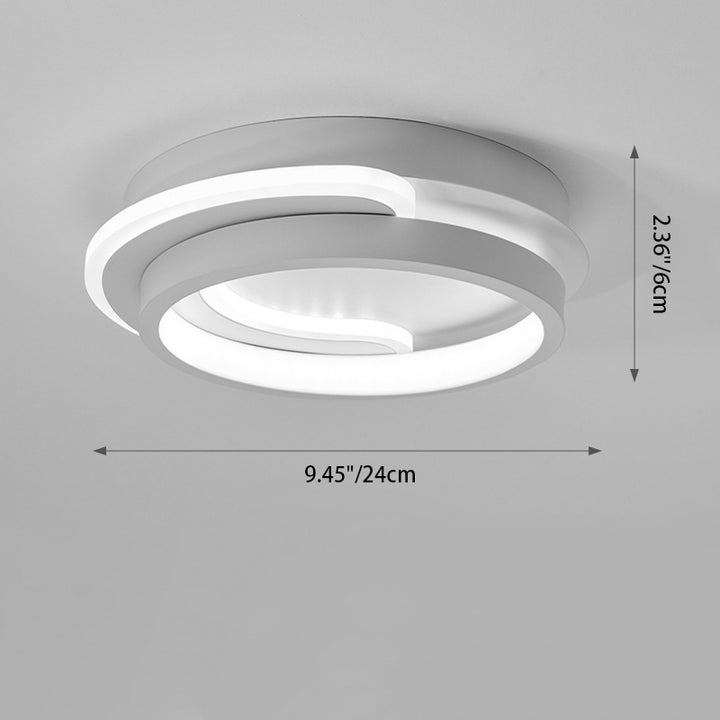 Moderno Minimalista Cuadrado Redondo Diamante Hierro Aluminio Acrílico Silicona LED Montaje Empotrado Luz de Techo Para Pasillo 