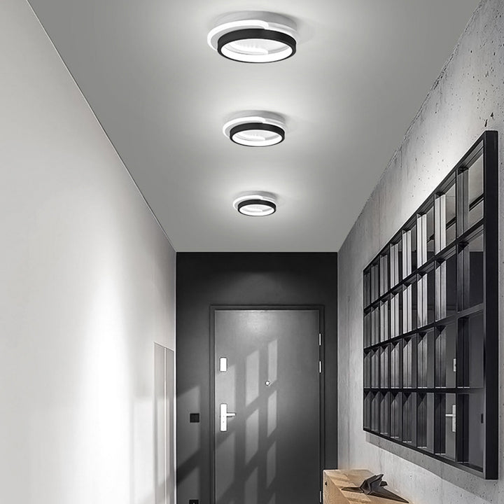 Moderno Minimalista Cuadrado Redondo Diamante Hierro Aluminio Acrílico Silicona LED Montaje Empotrado Luz de Techo Para Pasillo 