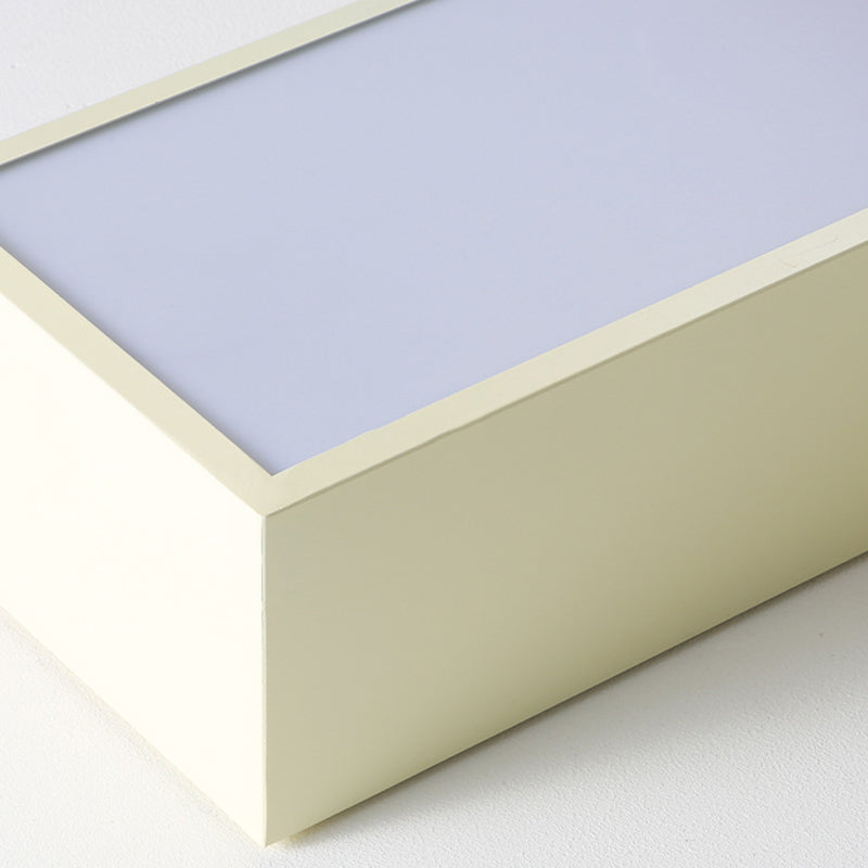 Moderna Minimalista Geométrica Combinación Cuadrada Hierro Silicona LED Montaje Empotrado Luz de Techo para Sala de Estar 