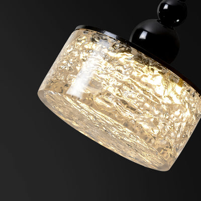 Lámpara colgante LED de cilindro minimalista moderno de resina y acero inoxidable para dormitorio 