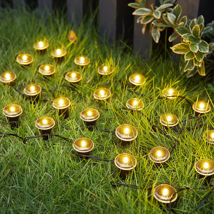 Lumière extérieure moderne minimaliste étanche solaire ronde en acier inoxydable et plastique LED à piquet pour jardin 