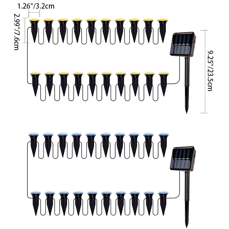 Lumière extérieure moderne minimaliste étanche solaire ronde en acier inoxydable et plastique LED à piquet pour jardin 
