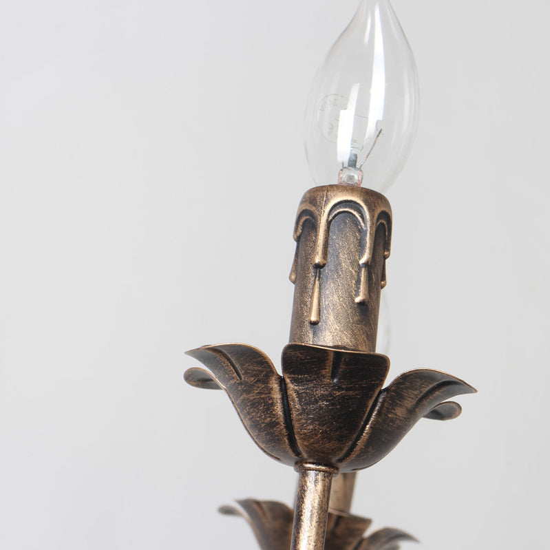 Traditional Vintage Branch Candle Holder Iron 4/5 Light Chandelier For Living Room