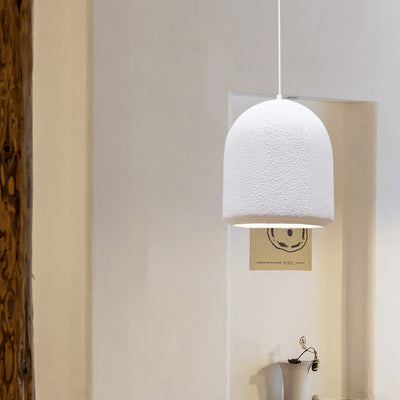 Cylindre minimaliste moderne Dôme en polystyrène haute densité Suspension 1 lumière pour chambre 
