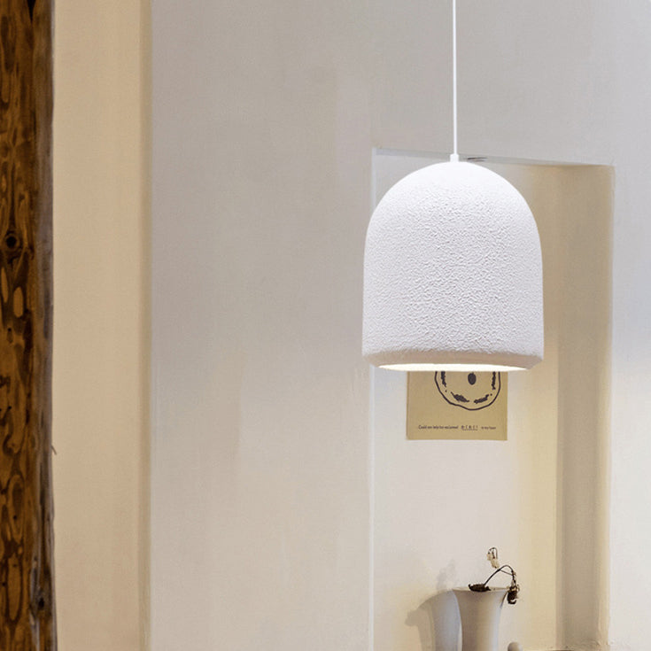 Cylindre minimaliste moderne Dôme en polystyrène haute densité Suspension 1 lumière pour chambre 