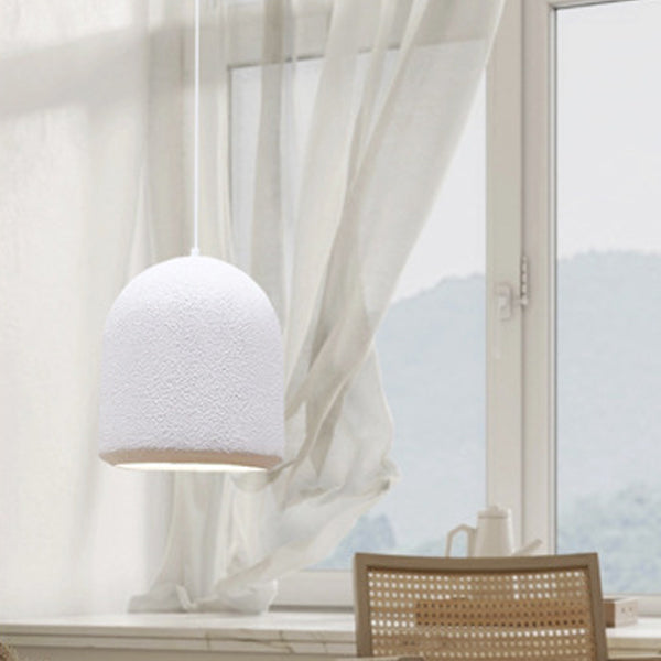Cylindre minimaliste moderne Dôme en polystyrène haute densité Suspension 1 lumière pour chambre 